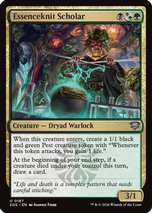 Image of Essenceknit Scholar (SOS-187) - Secrets of Strixhaven Foil