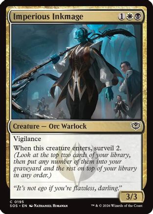 Image of Imperious Inkmage (SOS-195) - Secrets of Strixhaven Foil