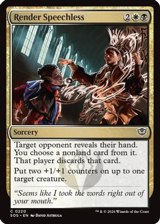 Image of Render Speechless (SOS-220) - Secrets of Strixhaven Foil