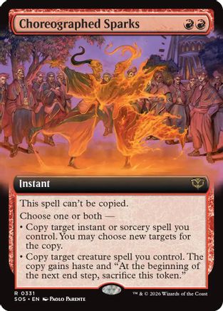 Image of Choreographed Sparks (Extended Art) (SOS-331) - Secrets of Strixhaven Foil