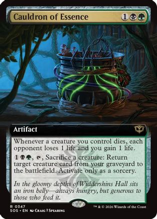 Image of Cauldron of Essence (Extended Art) (SOS-347) - Secrets of Strixhaven Foil