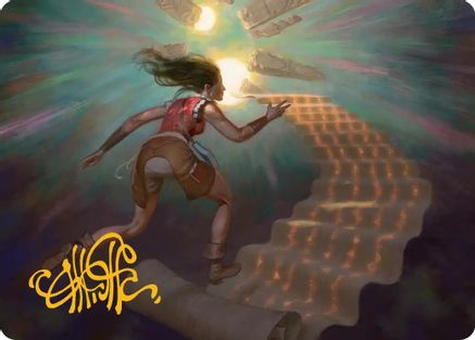 Image of Pursue the Past Art Card (Gold-Stamped Signature) (ASSOS-022) - Art Series: Secrets of Strixhaven