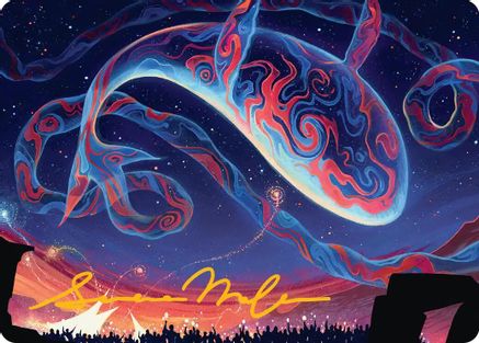 Image of Spectacular Skywhale Art Card (Gold-Stamped Signature) (ASSOS-024) - Art Series: Secrets of Strixhaven