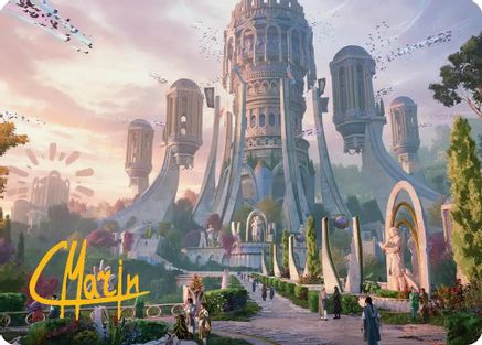 Image of Command Tower Art Card (Gold-Stamped Signature) (ASSOS-039) - Art Series: Secrets of Strixhaven
