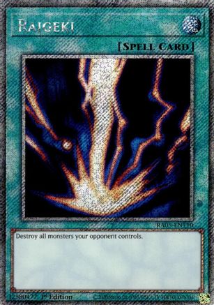 Image of Raigeki (Platinum Secret Rare) (RA05-EN110) - Rarity Collection 5 1st Edition