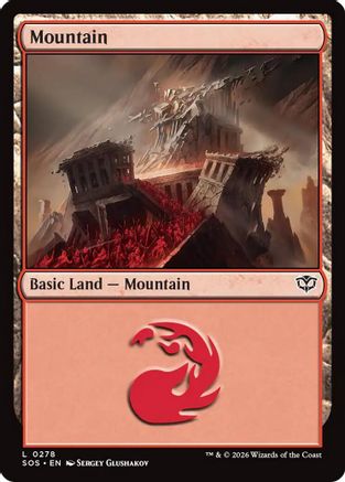 Image of Mountain (0278) (SOS-278) - Secrets of Strixhaven Foil
