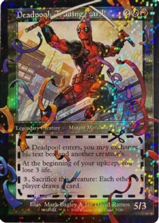 Image of Deadpool, Trading Card (7129) (Pool Party Foil) (SLD-7129) - Secret Lair Drop Series Foil