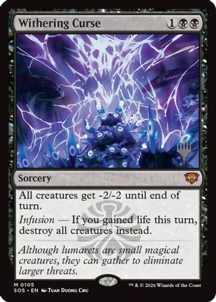 Image of Withering Curse (PPSOS-105) - Promo Pack: Secrets of Strixhaven Foil