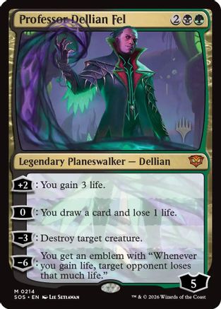 Image of Professor Dellian Fel (PPSOS-214) - Promo Pack: Secrets of Strixhaven Foil