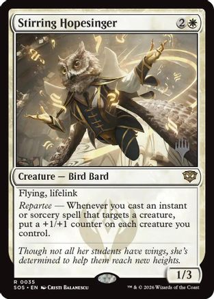 Image of Stirring Hopesinger (PPSOS-035) - Promo Pack: Secrets of Strixhaven Foil