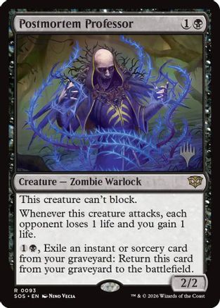 Image of Postmortem Professor (PPSOS-093) - Promo Pack: Secrets of Strixhaven Foil