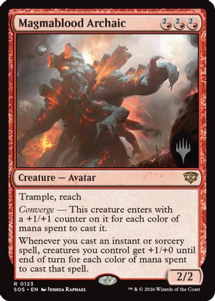 Image of Magmablood Archaic (PPSOS-123) - Promo Pack: Secrets of Strixhaven