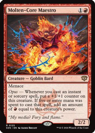 Image of Molten-Core Maestro (PPSOS-125) - Promo Pack: Secrets of Strixhaven Foil
