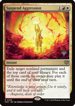 Image of Suspend Aggression (PPSOS-236) - Promo Pack: Secrets of Strixhaven Foil