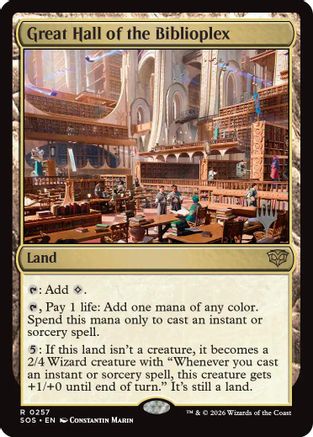 Image of Great Hall of the Biblioplex (PPSOS-257) - Promo Pack: Secrets of Strixhaven Foil