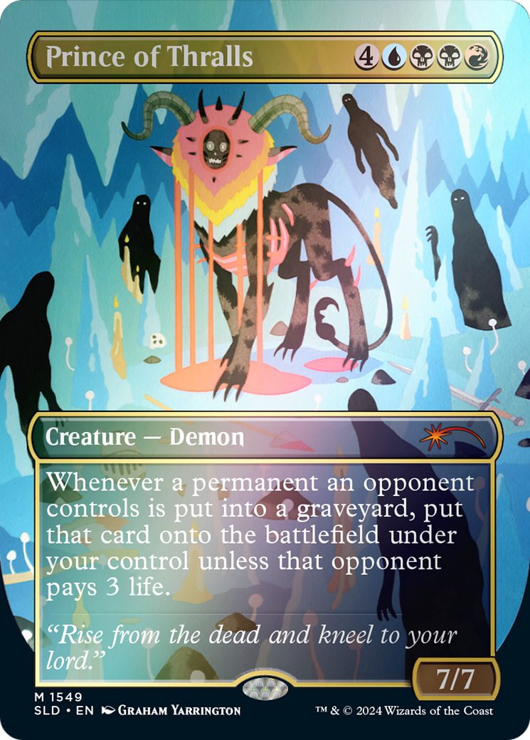 Image of Prince of Thralls (Rainbow Foil) (SLD-1549) - Secret Lair Drop (Borderless) Foil