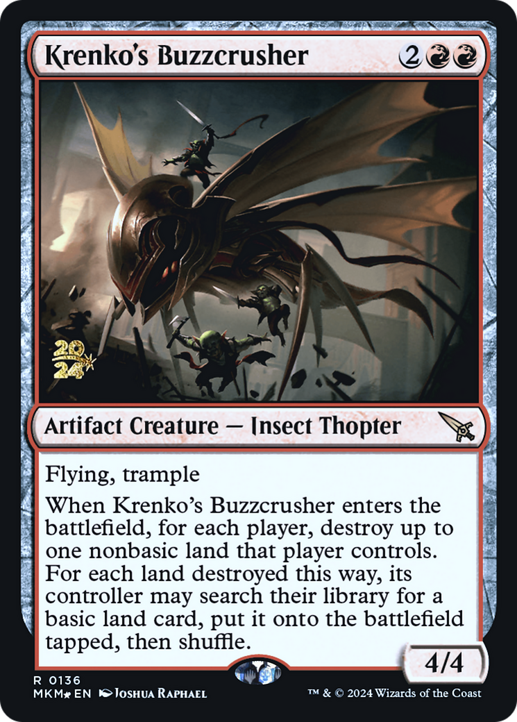 Image of Krenko's Buzzcrusher (PRE-136) - Murders at Karlov Manor Promos Foil