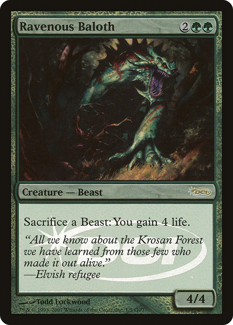 Image of Ravenous Baloth (JDG-001) - Judge Gift Cards 2007 Foil