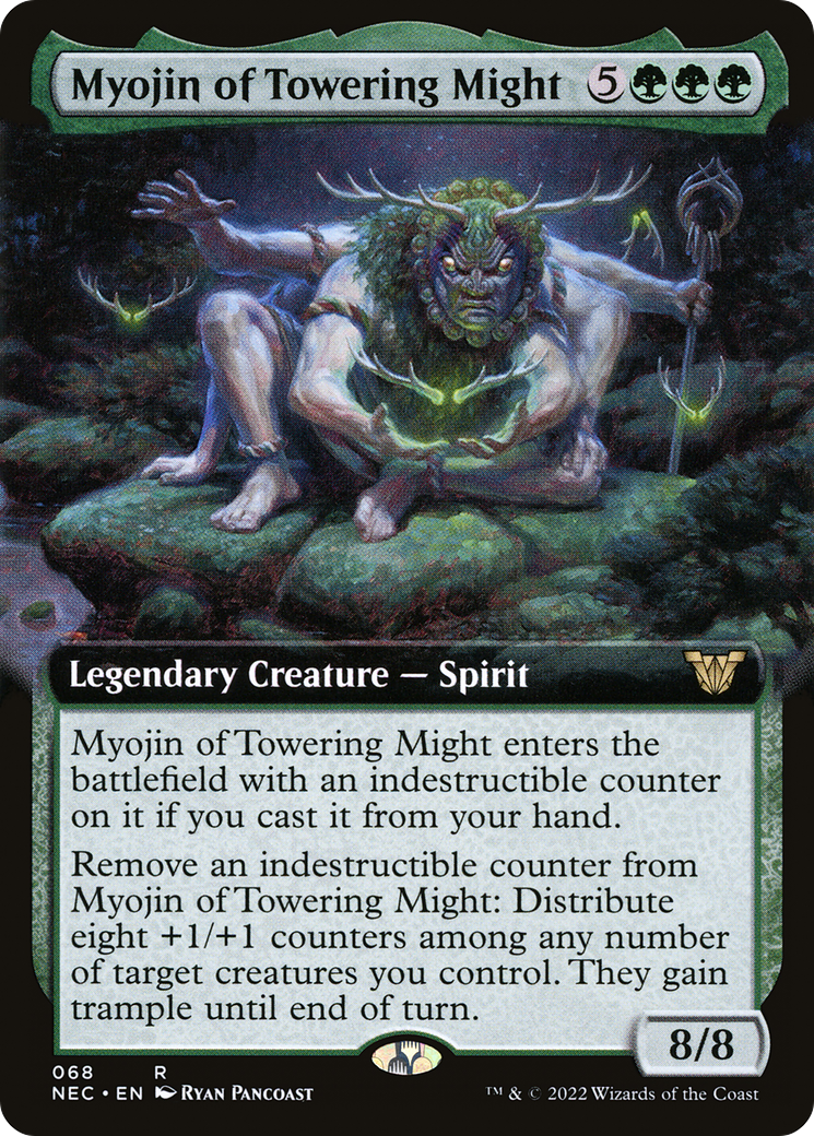 Image of Myojin of Towering Might (Extended Art) (NEC-068) - Neon Dynasty Commander: (Extended Art)