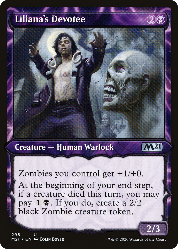 Image of Liliana's Devotee (Showcase) (M21-298) - Core Set 2021: (Showcase)