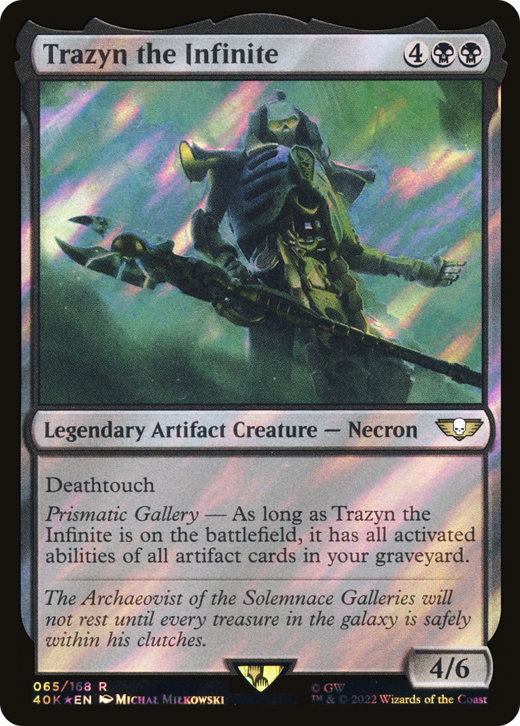 Image of Trazyn the Infinite (Surge Foil) (40K-065) - Warhammer 40,000 Commander Foil