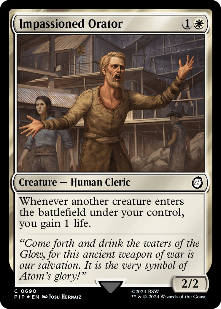 Image of Impassioned Orator (Surge Foil) (PIP-690) - Fallout Foil