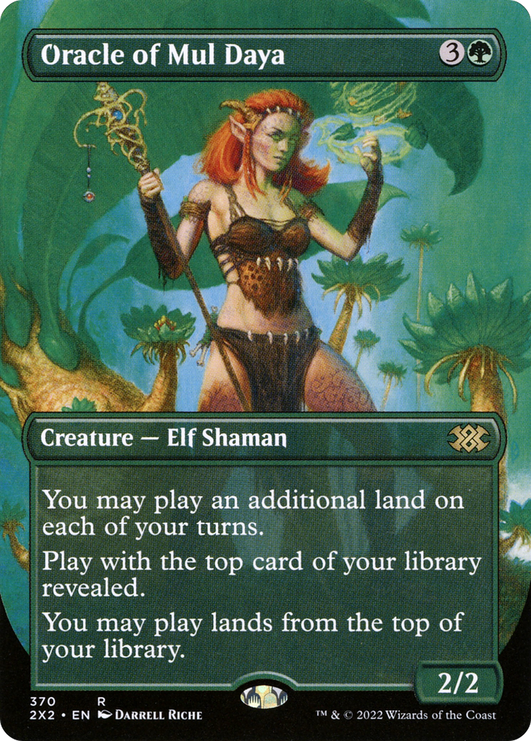Image of Oracle of Mul Daya (Borderless) (2X2-370) - Double Masters 2022 (Borderless) Foil