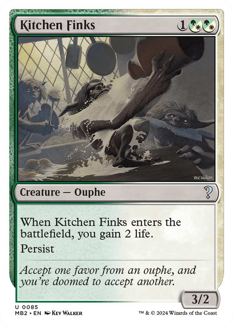 Image of Kitchen Finks (White Border) (MB2-085) - Mystery Booster 2