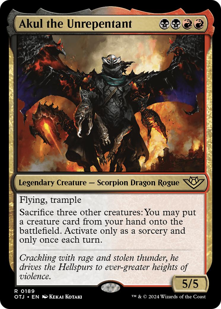 Image of Akul the Unrepentant (OTJ-189) - Outlaws of Thunder Junction Foil