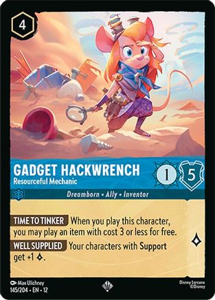 Image of Gadget Hackwrench - Resourceful Mechanic (145/204) - Wilds Unknown