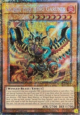 Image of Sacred Fire King Garunix (Starlight Rare) (RA05-EN031) - Rarity Collection 5 1st Edition