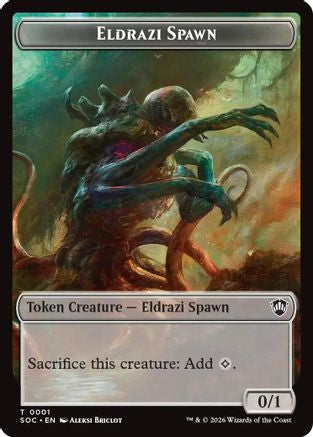 Image of Eldrazi Spawn // Worm Double-Sided Token (SOC-1 // 26) - Commander: Secrets of Strixhaven Foil