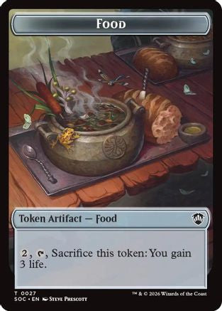Image of Food // City's Blessing Double-Sided Token (SOC-27 // 29) - Commander: Secrets of Strixhaven