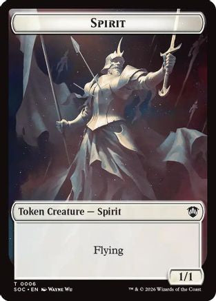 Image of Spirit (0006) // Illusion Double-Sided Token (SOC-6 // 7) - Commander: Secrets of Strixhaven