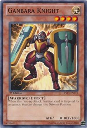 Image of Ganbara Knight (YS13-EN013) - Super Starter: V for Victory 1st Edition