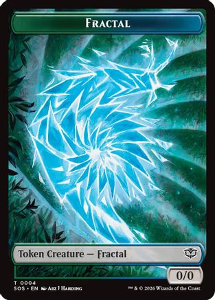 Image of Fractal (0004) // Pest (0008) Double-Sided Token (SOS-4 // 8) - Secrets of Strixhaven