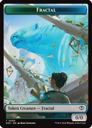 Image of Fractal (0005) // Spirit (0011) Double-Sided Token (SOS-5 // 11) - Secrets of Strixhaven
