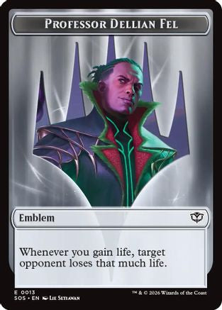Image of Professor Dellian Fel  // Pest (0008) Double-Sided Token (SOS-13 // 8) - Secrets of Strixhaven