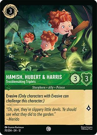 Image of Hamish, Hubert & Harris - Troublemaking Triplets (70/204) - Wilds Unknown Cold Foil