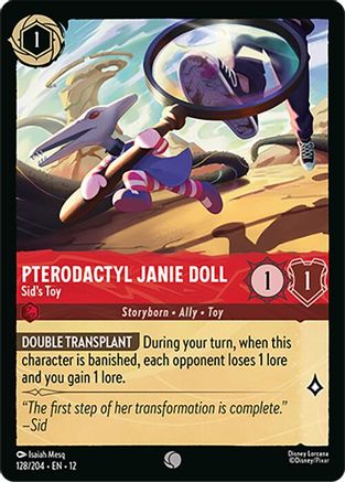 Image of Pterodactyl Janie Doll - Sid's Toy (128/204) - Wilds Unknown Cold Foil