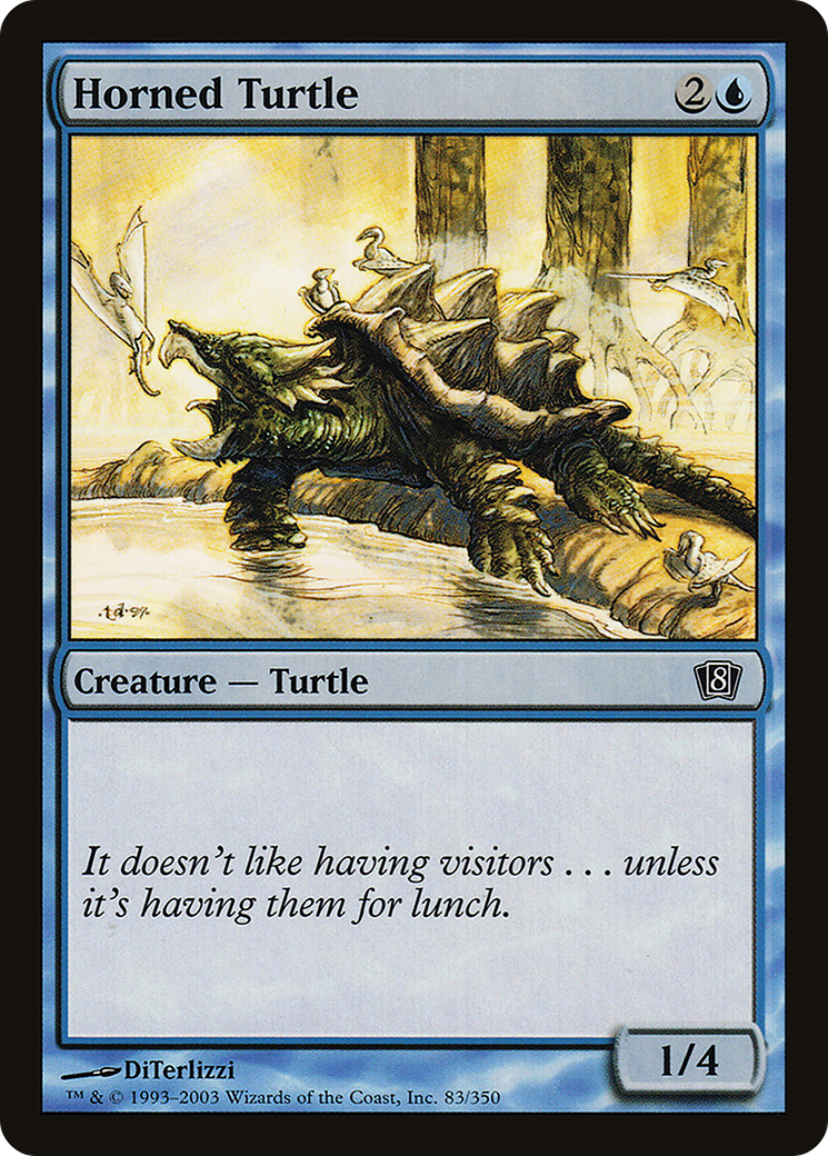Image of Horned Turtle (8ED-083) - 8th Edition Foil