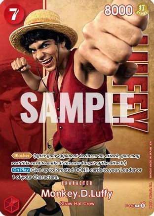 Image of Monkey.D.Luffy - P-140 (Premium Card Collection -Live Action Edition Vol.2 Straw Hat Crew-) (P-140) - One Piece Promotion Cards Foil