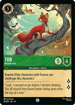 Image of Tod - Nimble Fox (72/204) - Wilds Unknown Cold Foil
