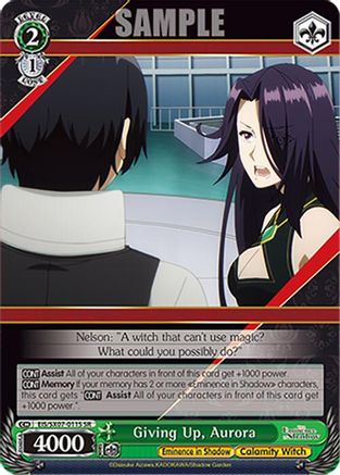 Image of Giving Up, Aurora (SR) (EIS/SX07-011S) - The Eminence in Shadow