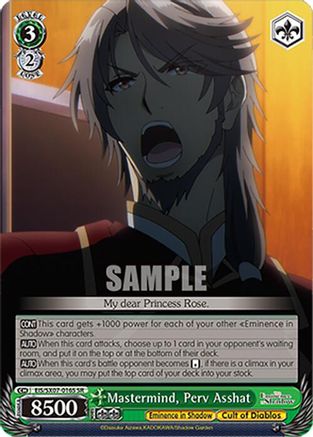 Image of Mastermind, Perv Asshat (SR) (EIS/SX07-016S) - The Eminence in Shadow
