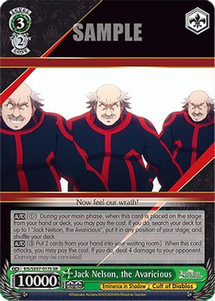 Image of Jack Nelson, the Avaricious (SR) (EIS/SX07-017S) - The Eminence in Shadow