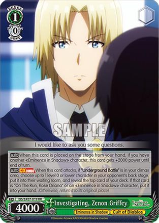Image of Investigating, Zenon Griffey (EIS/SX07-019) - The Eminence in Shadow