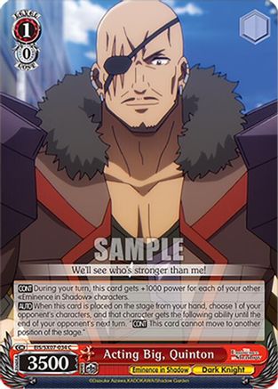 Image of Acting Big, Quinton (EIS/SX07-034) - The Eminence in Shadow