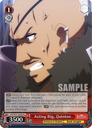 Image of Acting Big, Quinton (SR) (EIS/SX07-034S) - The Eminence in Shadow