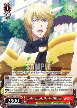 Image of Undefeated, Goldy Gilded (SR) (EIS/SX07-041S) - The Eminence in Shadow